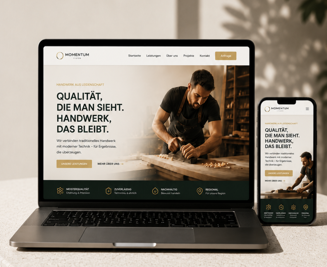 Momentum Vision – Moderne Websites für Handwerksbetriebe